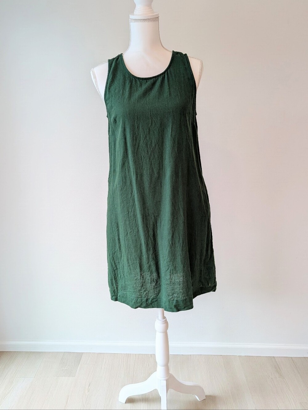 J. Crew Women's Bright Green Linen Dress 4 CC